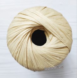 Пряжа Фибра Натура Раффия (Fibra Natura Raffia) 116-02 светлая солома