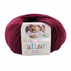 Пряжа Ализе Бейби Вул (Alize Baby Wool) 390 вишня