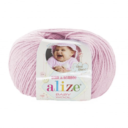 Пряжа Ализе Бейби Вул (Alize Baby Wool) 184 светло-розовый