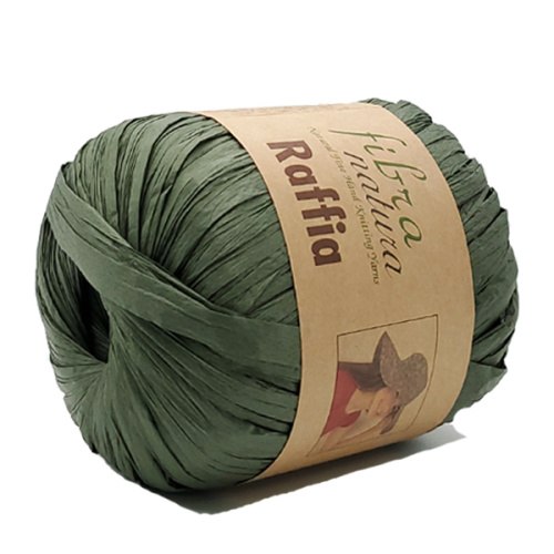 Пряжа Фибра Натура Раффия (Fibra Natura Raffia) 116-05 оливковый