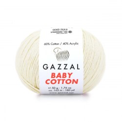 Пряжа Газзал Бейби Коттон (Gazzal Baby Cotton) 3437 молочный