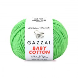 Пряжа Газзал Бейби Коттон (Gazzal Baby Cotton) 3466 салатовый