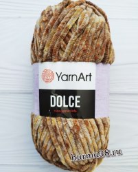 Пряжа Ярнарт Дольче (YarnArt Dolce) 812 светло-коричневый принт