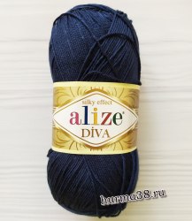 Пряжа Ализе Дива (Alize Diva) 361 тёмно-синий
