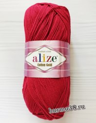 Пряжа Ализе Коттон Голд (Alize Cotton Gold) 390 вишня