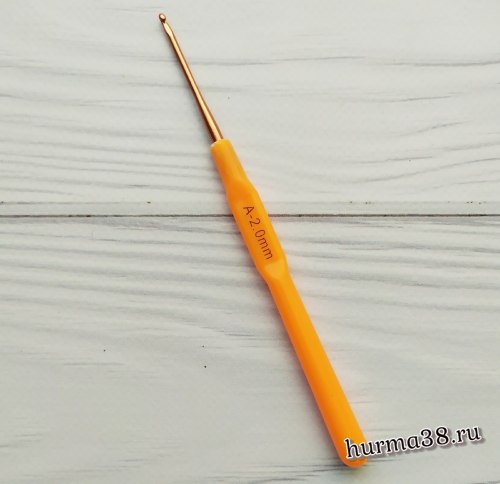 Крючок для вязания с пластиковой ручкой STAR (алюминий) №2