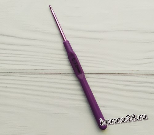 Крючок для вязания с пластиковой ручкой STAR (алюминий) №3
