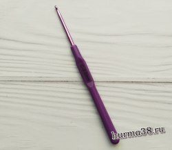 Крючок для вязания с пластиковой ручкой STAR (алюминий) №3