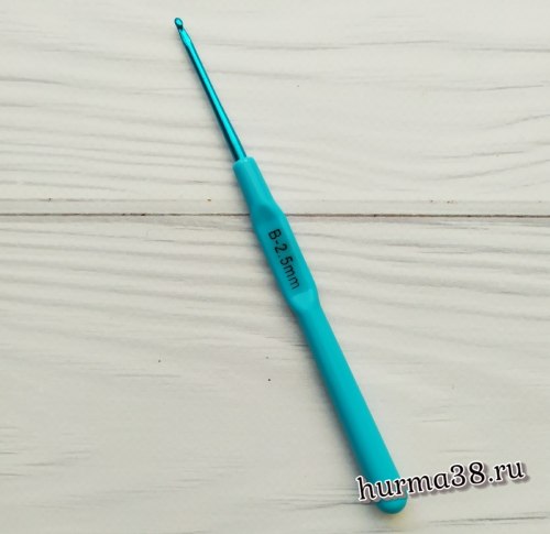 Крючок для вязания с пластиковой ручкой STAR (алюминий) №2,5