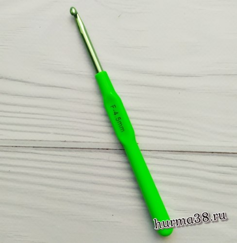 Крючок для вязания с пластиковой ручкой STAR (алюминий) №4,5