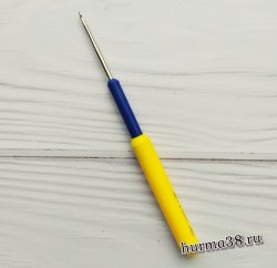 Крючок для вязания с пластиковой ручкой Дорожный (сталь) №2
