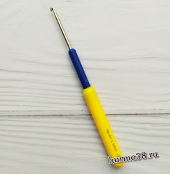Крючок для вязания с пластиковой ручкой Дорожный (сталь) №2,5