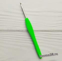 Крючок для вязания с каучуковой ручкой (алюминий) №3,5