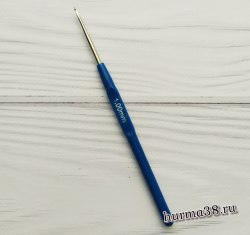 Крючок для вязания с пластиковой ручкой (сталь) №1