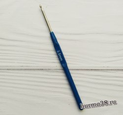 Крючок для вязания с пластиковой ручкой (сталь) №3,5