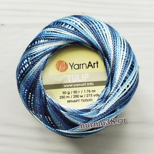 Пряжа Ярнарт Тулип (YarnArt Tulip) 456 оттенки синего