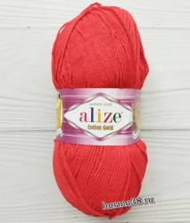 Пряжа Ализе Коттон Голд (Alize Cotton Gold) 56 красный