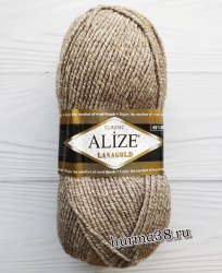 Пряжа Ализе Ланаголд (Alize Lanagold) 650 беж дуэт