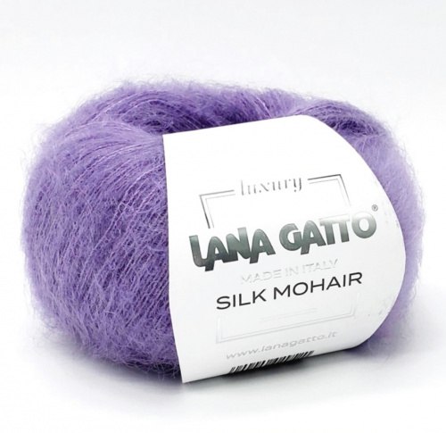 Пряжа Лана Гатто Силк Мохер (Lana Gatto Silk Mohair) 8391 тёмная сирень