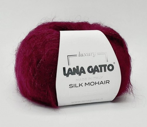 Пряжа Лана Гатто Силк Мохер (Lana Gatto Silk Mohair) 7261 бордовый