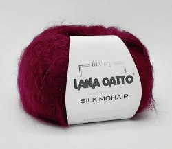 Пряжа Лана Гатто Силк Мохер (Lana Gatto Silk Mohair) 7261 бордовый