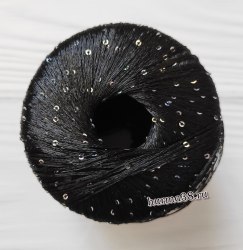 Пряжа Лана Гатто Палетте (Lana Gatto Paillettes) 8606 чёрный