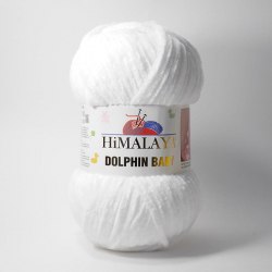 Пряжа Гималая Долфин Беби (Himalaya Dolphin Baby) 80301 белый