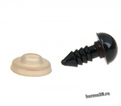 Глазки для игрушек на безопасном креплении цвет коричневый 1 см. 2 шт. арт. 1553373