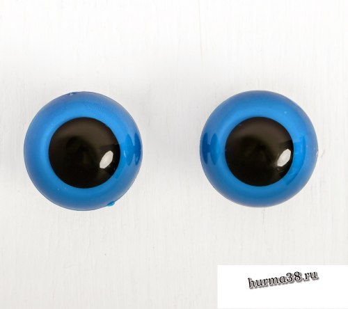 Глазки для игрушек на безопасном креплении цвет голубой 2 шт. 2,2 см. арт. 3783454