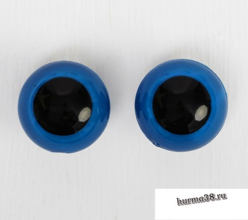 Глазки для игрушек на безопасном креплении цвет голубой 2 шт. 2,6 см. арт. 3783456