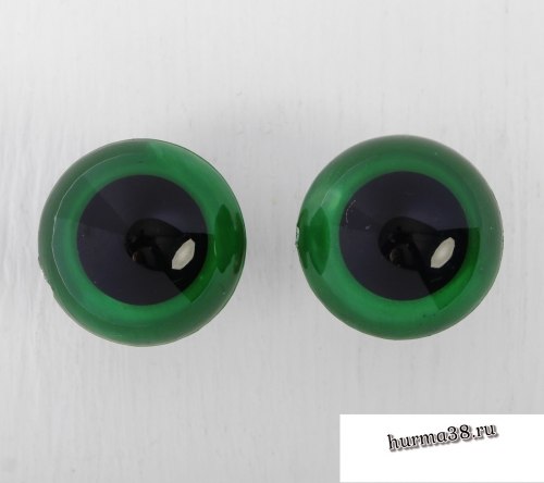 Глазки для игрушек на безопасном креплении цвет зеленый 2 шт. 2,6 см. арт. 3783464