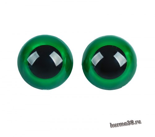 Глазки для игрушек на безопасном креплении цвет зеленый 2 шт. 3 см. арт. 3783465