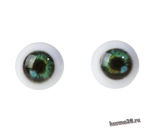 Глазки для игрушек на безопасном креплении 2 шт. цвет зелёный 1.2 см. арт.4380017