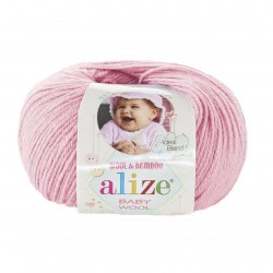 Пряжа Ализе Бейби Вул (Alize Baby Wool) 371 светло-розовый