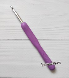 Крючок для вязания с каучуковой ручкой (алюминий) №5,5