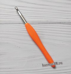 Крючок для вязания с каучуковой ручкой (алюминий) №6