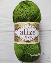 Пряжа Ализе Дива (Alize Diva) 210 зелёный