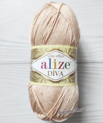 Пряжа Ализе Дива (Alize Diva) 382 розовый беж