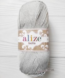 Пряжа Ализе Белла 100 (Alize Bella 100) 21 серый