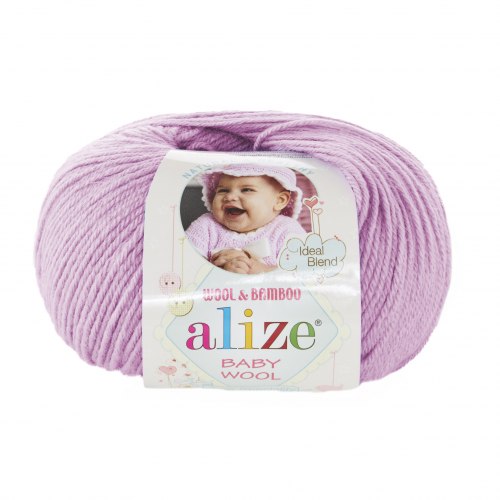 Пряжа Ализе Бейби Вул (Alize Baby Wool) 672 розово-сиреневый