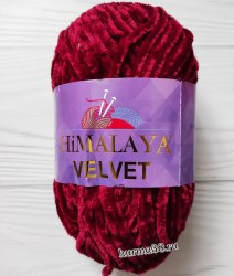 Пряжа Гималая Вельвет (Himalaya Velvet) 90022 бордо