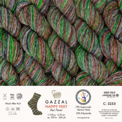 Пряжа Газзал Хэппи Фит (Gazzal Happy Feet) 3255