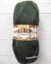 Пряжа Ализе Ангора Голд (Alize Angora Gold) 131 лесная зелень