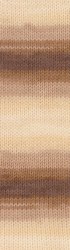 Пряжа Ализе Бейби Вул Батик (Alize Baby Wool Batik) 3050 коричнево-бежевый меланж