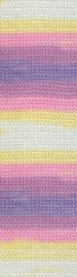 Пряжа Ализе Бейби Вул Батик (Alize Baby Wool Batik) 4006 лиловый/розовый/лимонный
