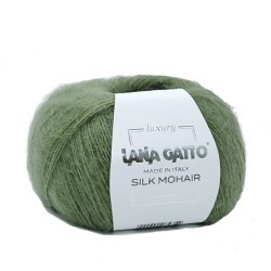 Пряжа Лана Гатто Силк Мохер (Lana Gatto Silk Mohair) 9379 зелёный