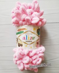 Пряжа Ализе Пуффи (Alize Puffy) 185 детский розовый