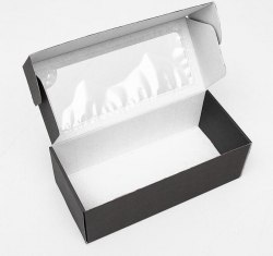 Коробка подарочная с окошком чёрная 16 х 35 х 12 см арт. 4832234