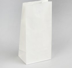 Пакет бумажный фасовочный, прямоугольное дно, белый, 12 х 8 х 25 см арт. 1307013