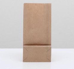 Пакет крафт бумажный фасовочный, прямоугольное дно 8 х 5 х 17 см арт. 2492934